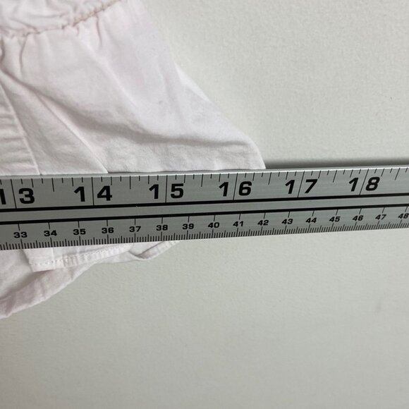 Natori Smocked Crop Top White Puff Sleeves Size Small Ribbed Josie Square Neck S - Picture 10 of 12